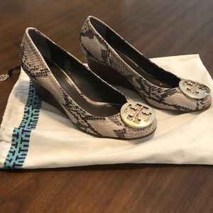 Tory Burch Snakeskin Sally Wedge - Good Used